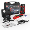 Booster Batterie Auto - Chargeur de batterie d'urgence 12V, batterie de voiture avec compresseur 99800, dispositif de démarrage rapide